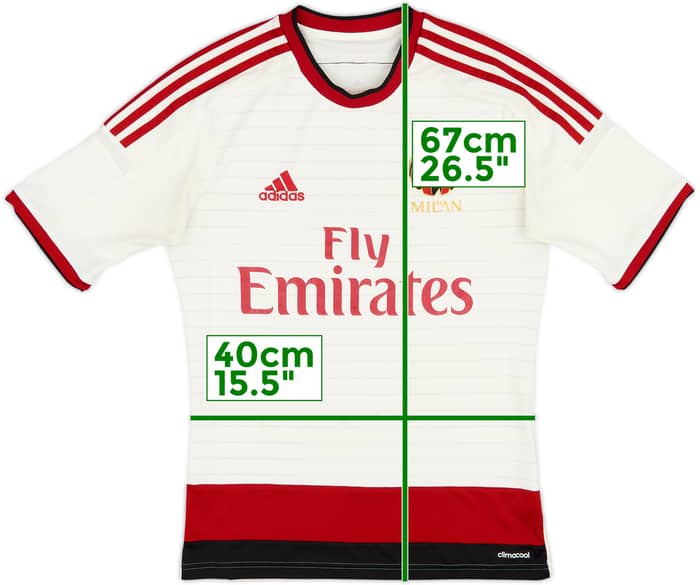 2015-16 AC Milan Away Shirt - 5/10 - (XS)