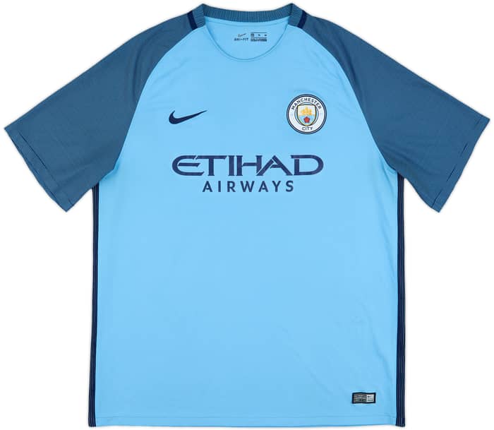 2016-17 Manchester City Home Shirt Kun Aguero #10 - 8/10 - (XL)
