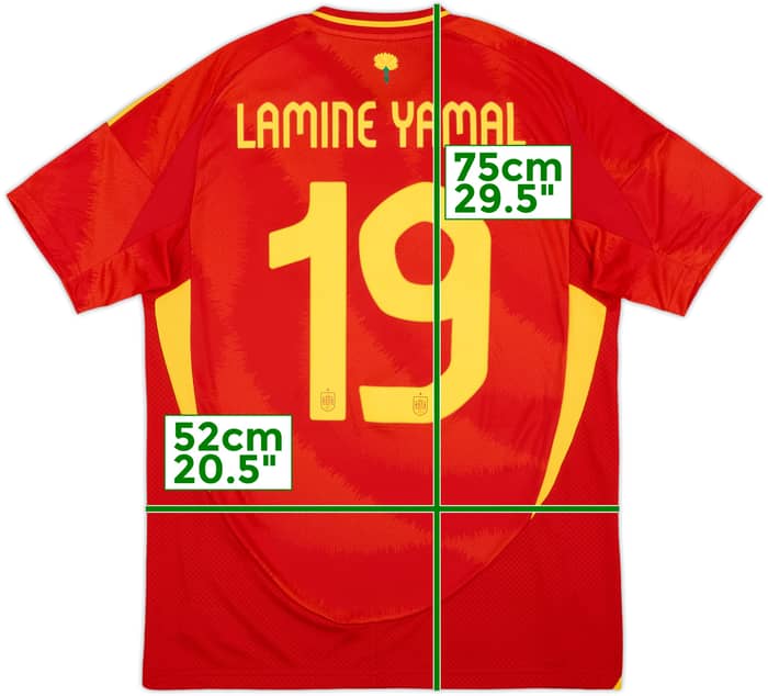 2024-25 Spain Home Shirt Lamine Yamal #19 - 10/10 - (M)
