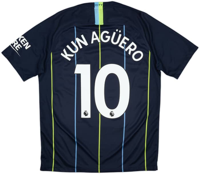 2018-19 Manchester City Camiseta Visitante Kun Aguero #10 - 8/10 - (M)