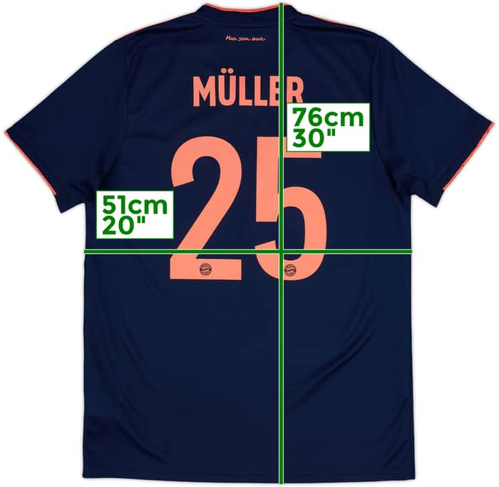 Camiseta de la tercera equipación del Bayern Munich 2019-20 Muller #25 - 9/10 - (L)