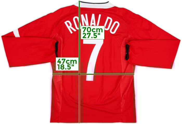 2004-06 Manchester United Local L/S Camiseta Ronaldo #7 - 9/10 - (M)