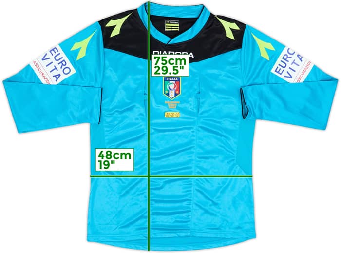 2015-17 Italy Diadora Referee L/S Shirt - 8/10 - (S)
