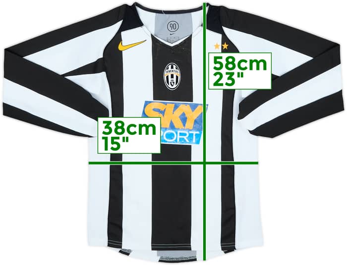 2004-05 Juventus Home L/S Shirt #6 - 5/10 - (S.Boys)
