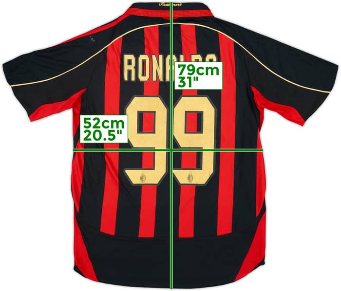 2006-07 AC Milan Home Shirt Ronaldo #99 - 5/10 - (M)