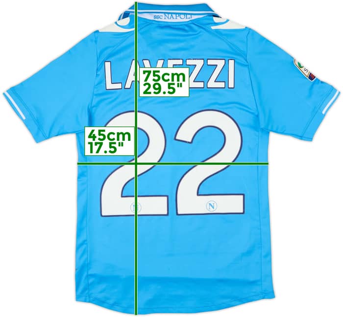 2011-12 Napoli Home Shirt Lavezzi #22 - 4/10 - (M)