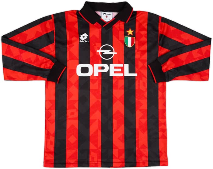 1994-95 AC Milan Match Issue Home L/S Shirt #2