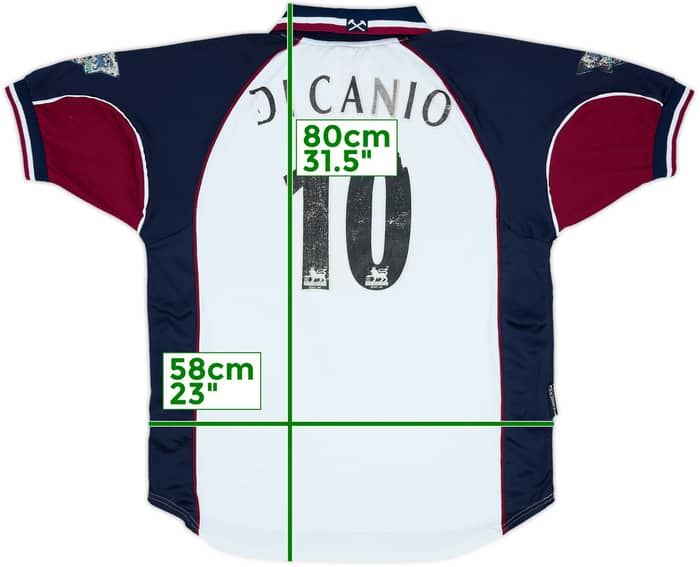 1999-01 West Ham Away Shirt Di Canio #10 - 4/10 - (XL)