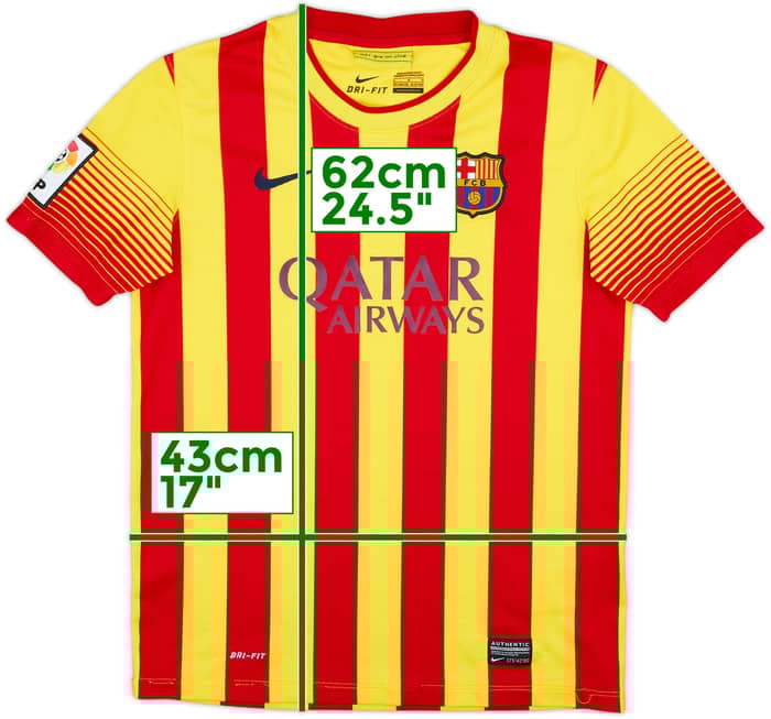 2013-15 Barcelona Away Shirt - 6/10 - (L.Boys)