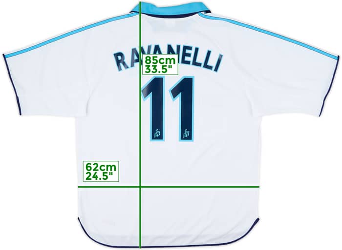 1999-00 Olympique Marseille Home Shirt Ravanelli #11 - 9/10 - (XL)