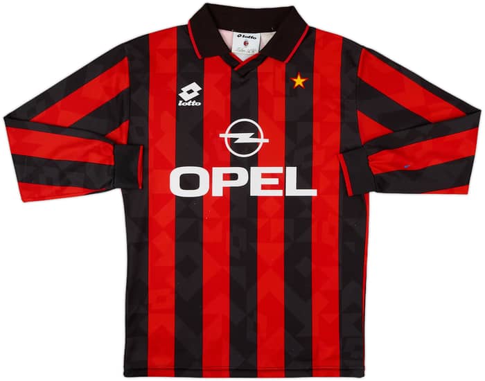1995-96 AC Milan Home L/S Shirt - 8/10 - (S)