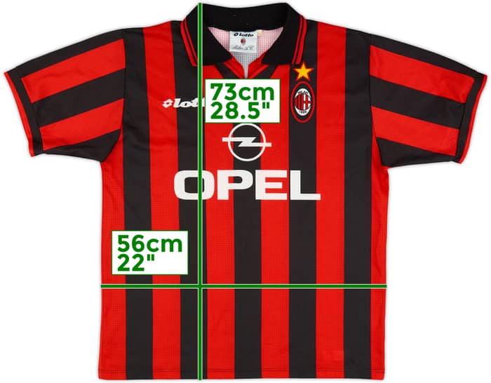 1997-98 AC Milan Home Shirt - 6/10 - (M)
