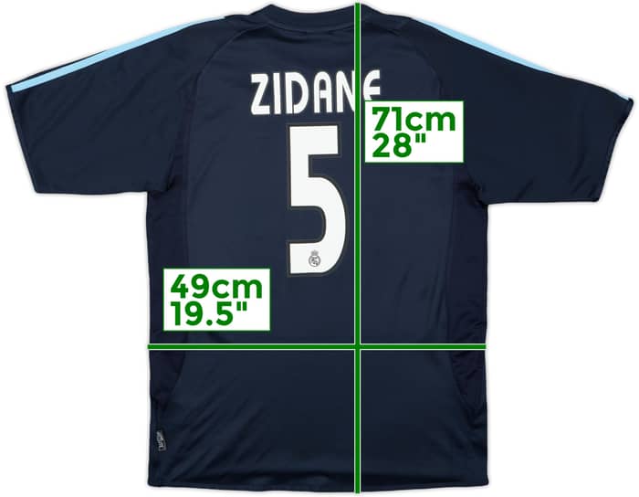 2003-04 Real Madrid Away Shirt Zidane #5 - 8/10 - (S)
