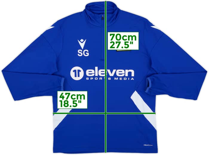 2021-22 Blackburn Staff Issue Macron 1/4 Zip Sweat Top 'SG' - 7/10 - (S)