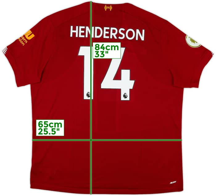 2019-20 Liverpool Home Shirt Henderson #14 - 8/10 - (XXL)