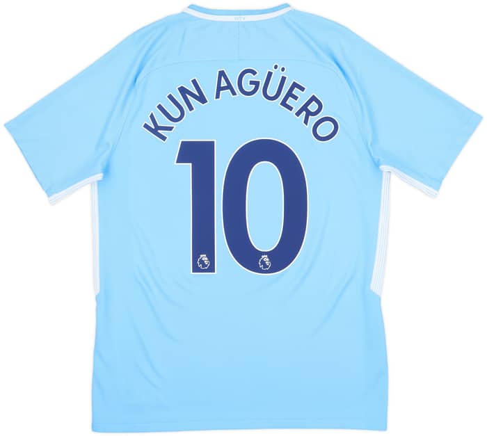 2017-18 Manchester City Home Shirt Kun Aguero #10 - 6/10 - (M)
