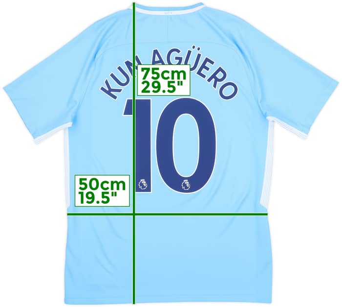 2017-18 Manchester City Home Shirt Kun Aguero #10 - 6/10 - (M)
