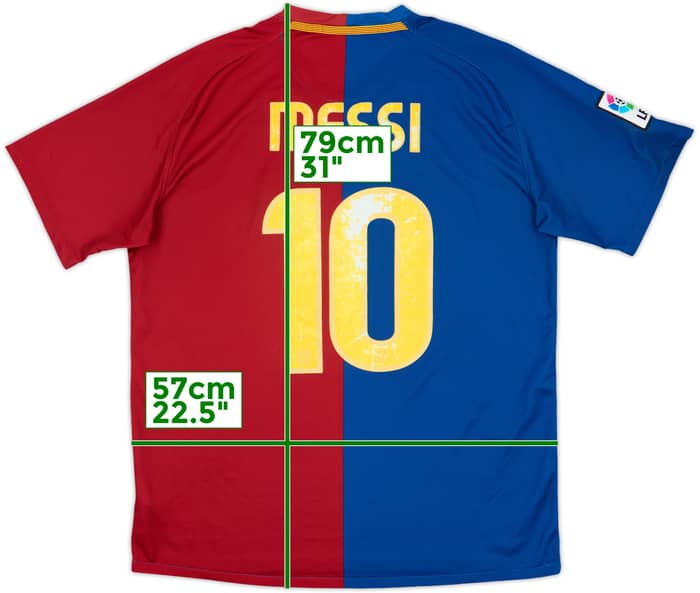 2008-09 Barcelona Home Shirt Messi #10 - 5/10 - (L)