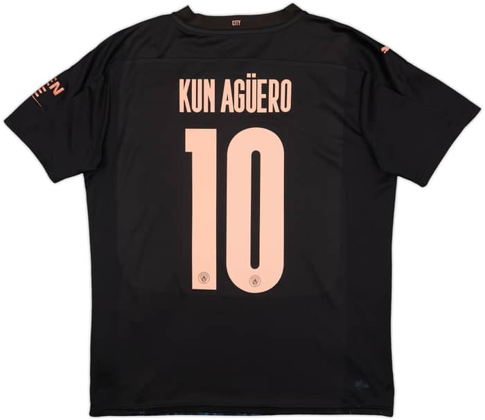 2020-21 Manchester City Away Shirt Kun Aguero #10 - 6/10 - (L)