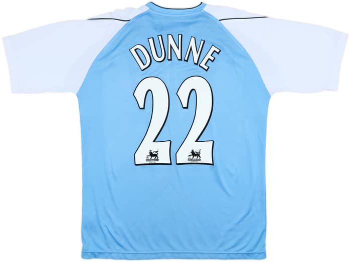 2006-07 Manchester City Home Shirt Dunne #22 - 8/10 - (L)