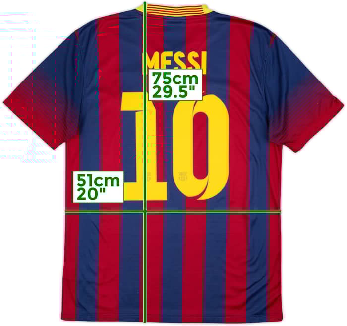 2013-14 Barcelona Home Shirt Messi #10 - 8/10 - (M)