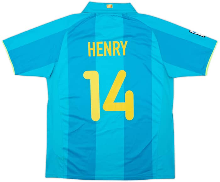 2007-09 Barcelona Away Shirt Henry #14 - 7/10 - (L)