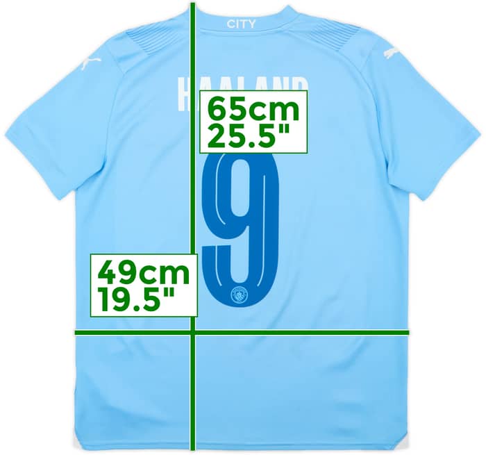 2023-24 Manchester City Home Shirt Haaland #9 - 8/10 - (XL.Boys)