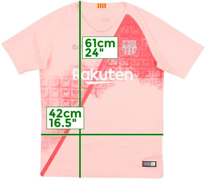 2018-19 Barcelona Third Shirt - 8/10 - (L.Boys)