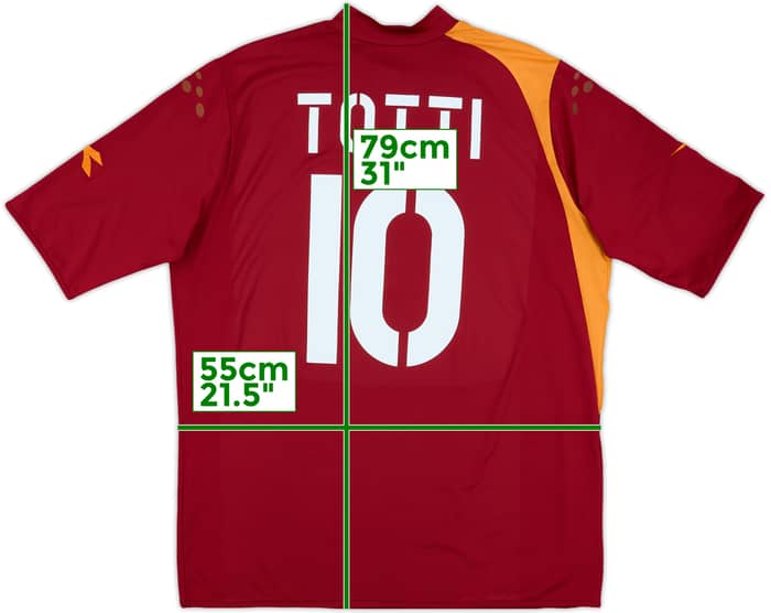 2004-05 Roma Home Shirt Totti #10 - 6/10 - (XXL)