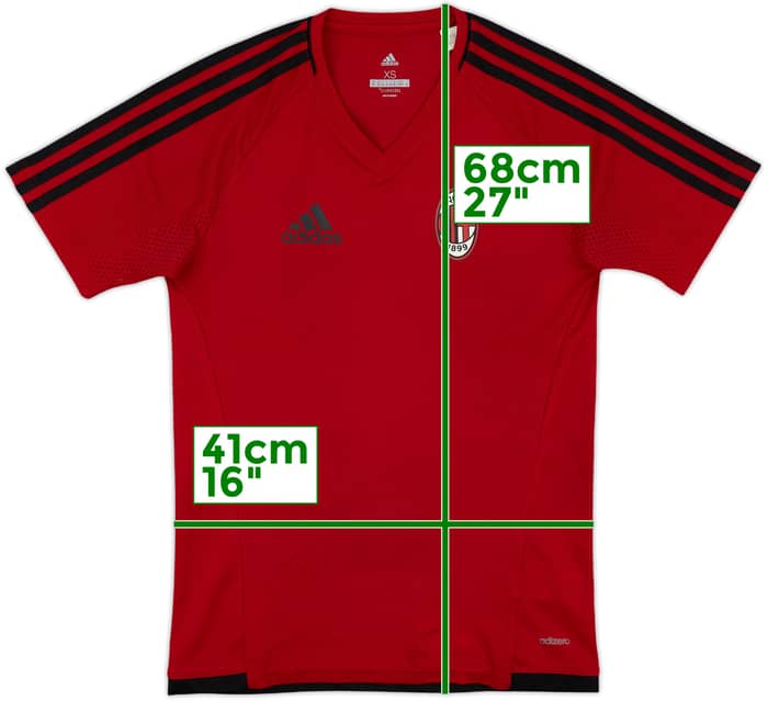 2017-18 AC Milan adidas Training Shirt - 9/10 - (XS)