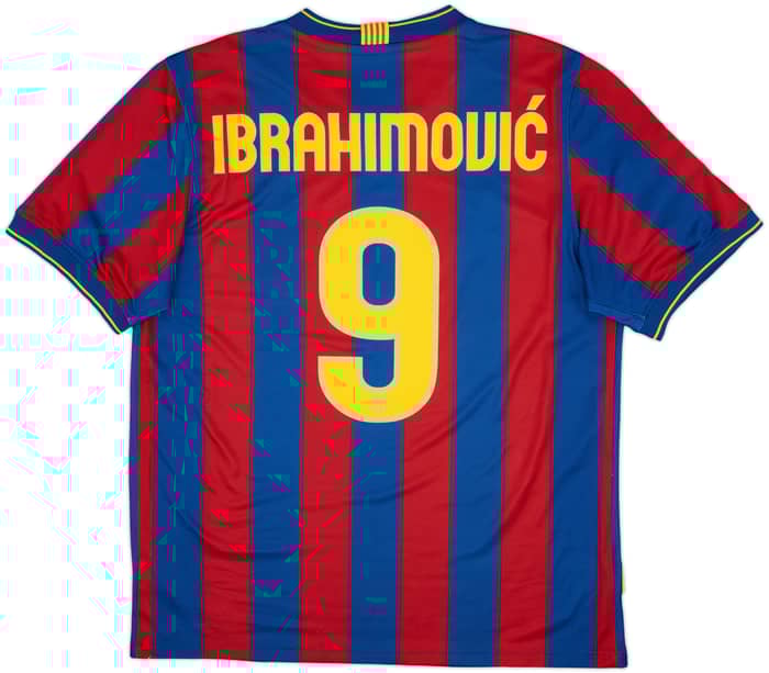 2009-10 Barcelona Home Shirt Ibrahimovic #9 - 9/10 - (L)