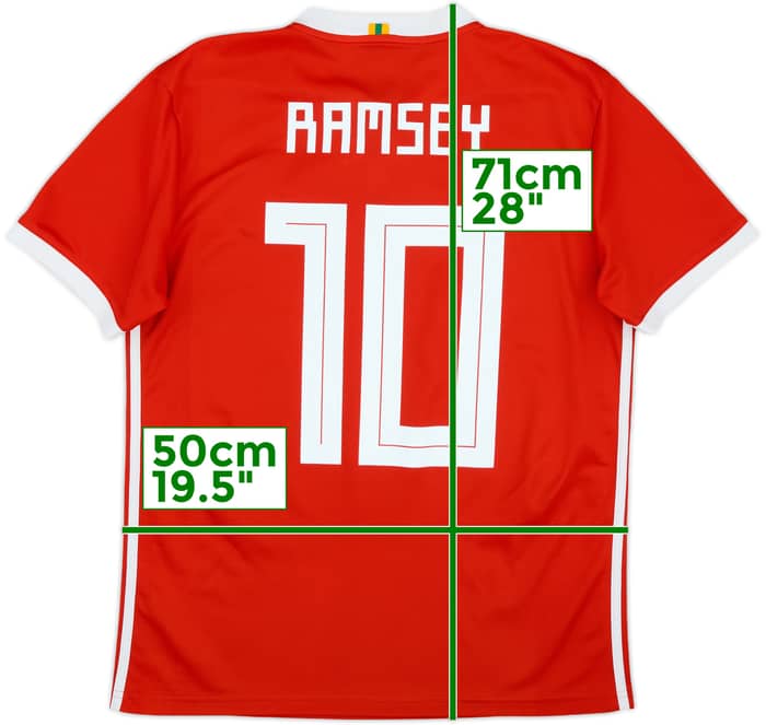 2018-19 Wales Home Shirt Ramsey #10 - 8/10 - (M)
