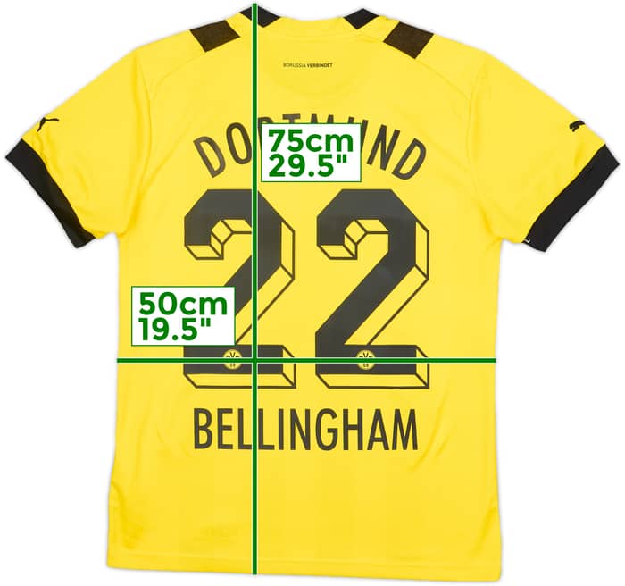2022-23 Dortmund Home Shirt Bellingham #22 - 8/10 - (M)