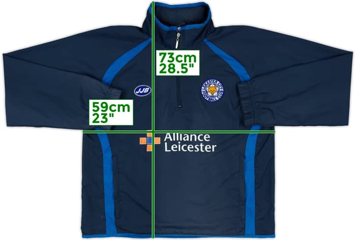 2005-06 Leicester City JJB 1/4 Zip Drill Top - 8/10 - (S)
