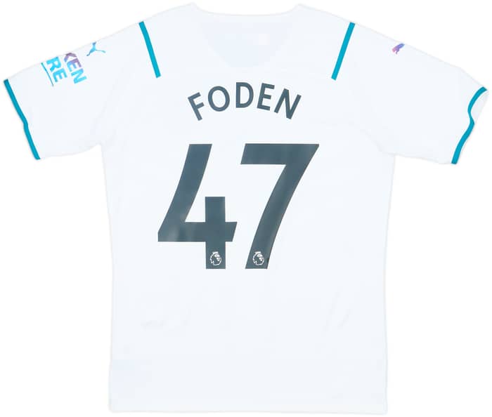 2021-22 Manchester City Authentic Away Shirt Foden #47 - 9/10 - (XL)