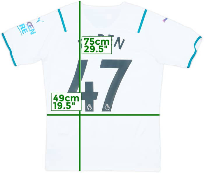 2021-22 Manchester City Authentic Away Shirt Foden #47 - 9/10 - (XL)