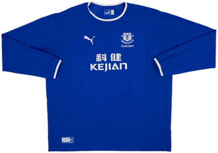 2003-04 Everton Home L/S Shirt Rooney #18 - 8/10 - (XXL)