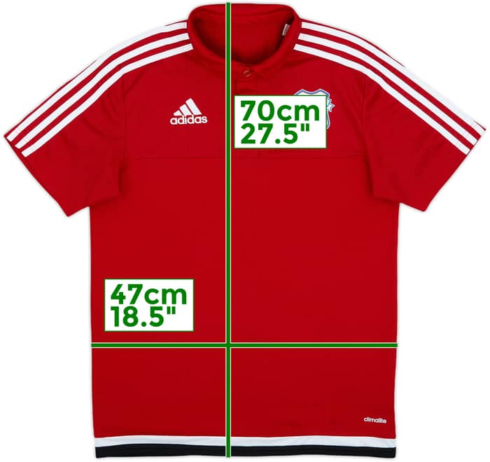 2015-16 Cardiff adidas Polo Shirt - 9/10 - (S)