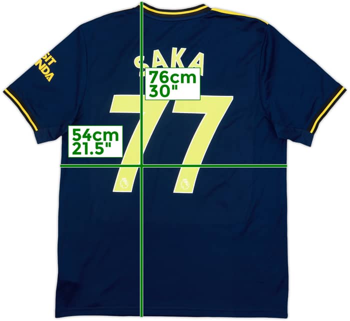 2019-20 Arsenal Third Shirt Saka #77 - 9/10 - (L)