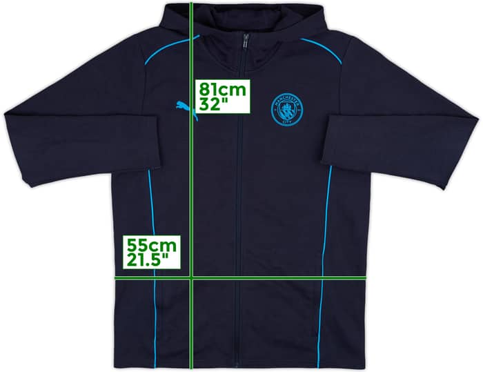 2024-25 Manchester City Puma Hooded Zip Top - 8/10 - (L)