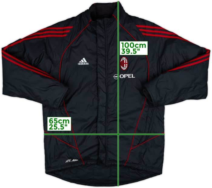 2005-06 AC Milan adidas Padded Bench Coat - 7/10 - (L)