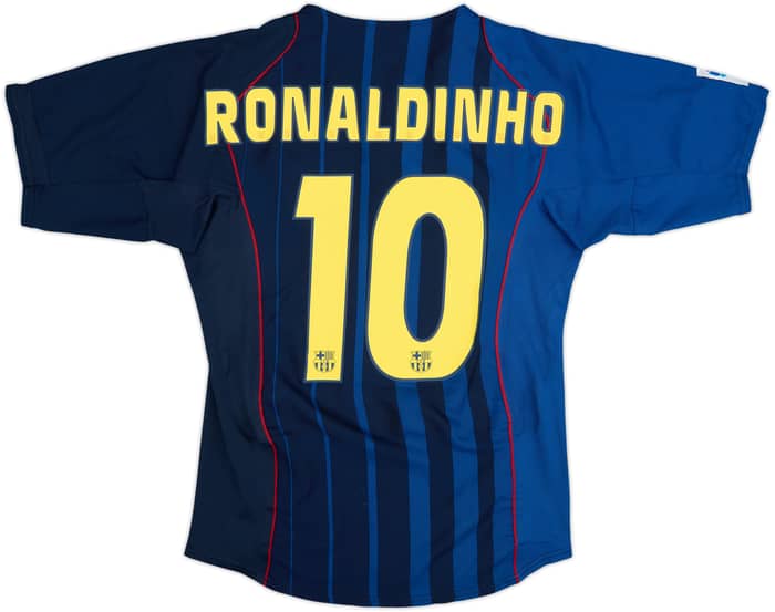 2004-05 Barcelona Away Shirt Ronaldinho #10 - 7/10 - (S)