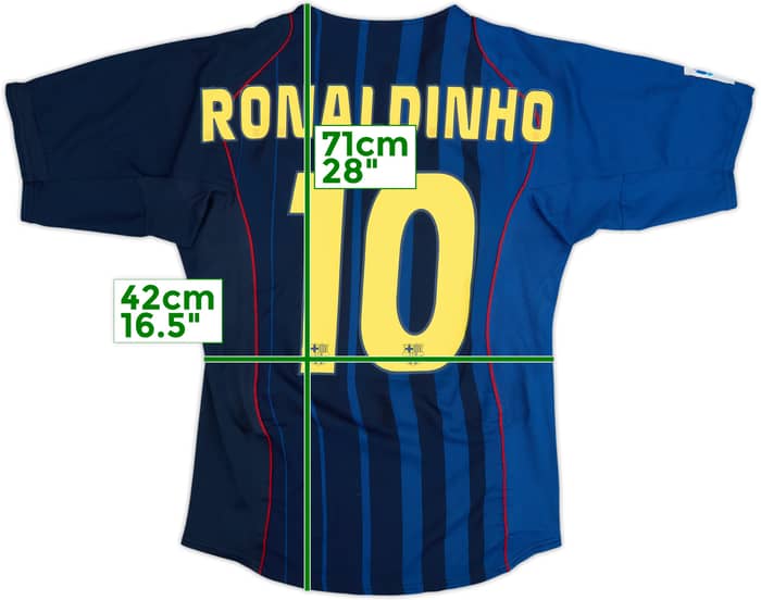 2004-05 Barcelona Away Shirt Ronaldinho #10 - 7/10 - (S)