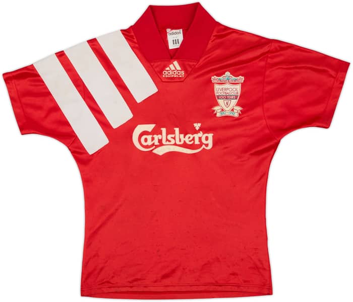 1992-93 Liverpool Centenary Home Shirt - 4/10 - (L.Boys)