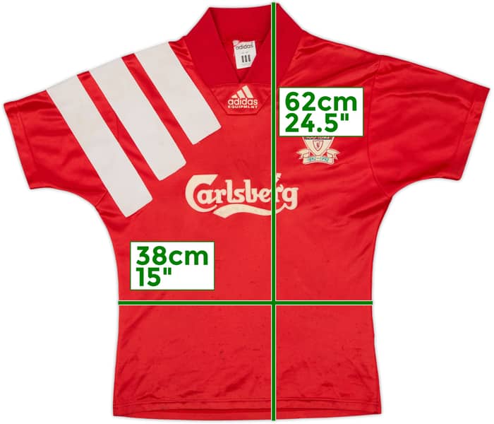 1992-93 Liverpool Centenary Home Shirt - 4/10 - (L.Boys)