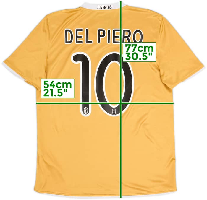 2008-09 Juventus Away Shirt Del Piero #10 - 8/10 - (L)