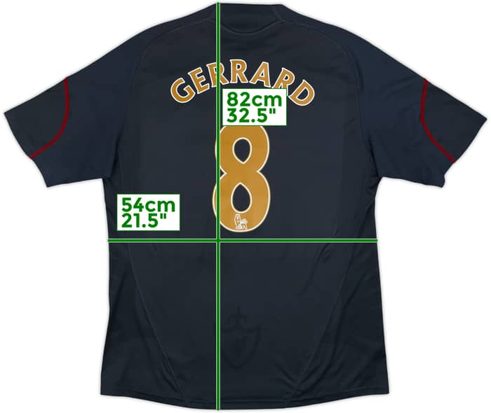 2009-10 Liverpool Away Shirt Gerrard #8 - 7/10 - (L)