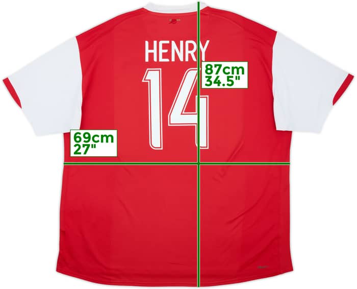 Camiseta de local del Arsenal 2006-08 Henry #14 - 6/10 - (3XL)