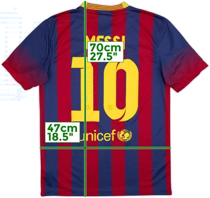 2013-14 Barcelona Home Shirt Messi #10 - 6/10 - (S)