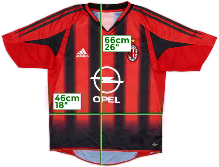 2004-05 AC Milan Home Shirt - 6/10 - (XL.Boys)